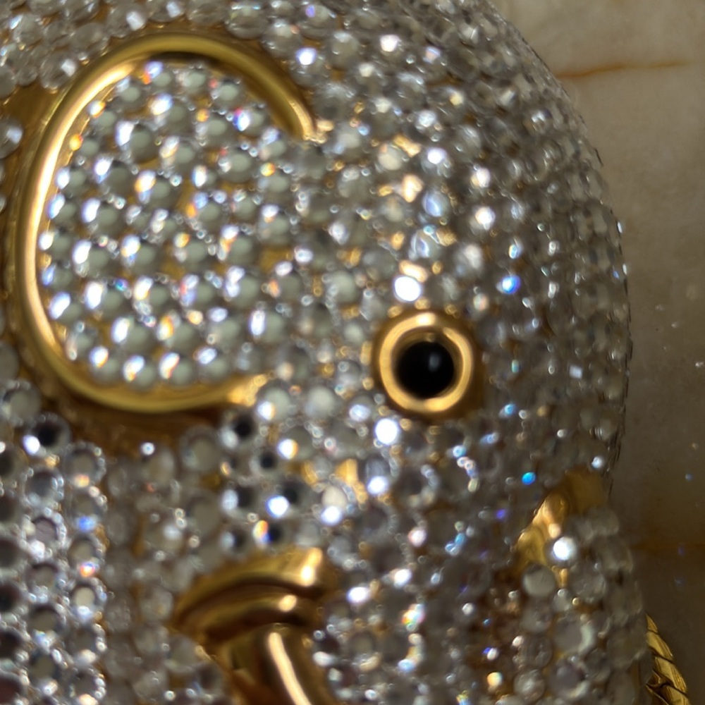 ELEGANT ELEPHANT LUXURIOUS SWAROVSKI CRYSTALS NIGHT BAG - Picture 12 of 12